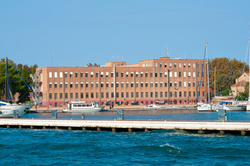 Italy, Venice. Embankment of the city, sunny summer day.