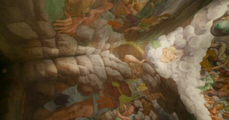Vertical - Hall of the Giants Painting by Giulio Romano At Palazzo Te In Mantua, Italy. pan right - Powered by Adobe
