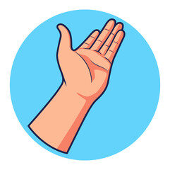 Illustration of extending a hand for children's books, education, entertainment, symbols in public places, magazines, flyers, banners, t-shirt designs, complementary design assets