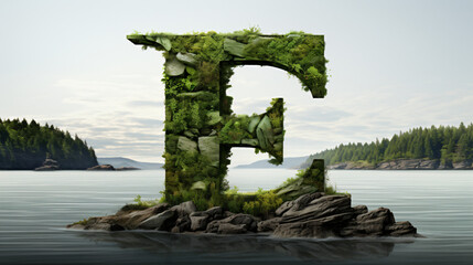 Fototapeta premium Djungle Floral Letter E