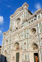 Fototapeta premium Cathedral of Saint Mary of the Flower (Cattedrale di Santa Maria del Fiore) or Duomo di Firenze, Florence, Italy
