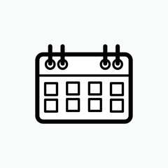 Calendar Icon. Schedule Symbol - Vector. 