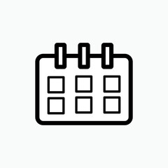 Calendar Icon. Schedule Symbol - Vector. 