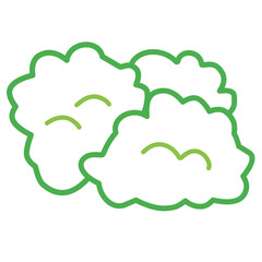 outline of green bush