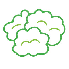 outline of green bush