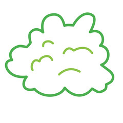 outline of green bush