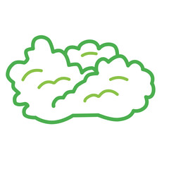 outline of green bush