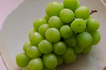 green grapes on a plate