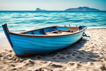 Naklejka na ściany i meble boat on the beach