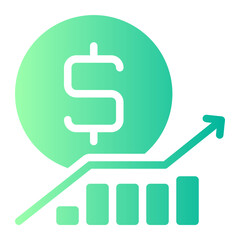 Obraz premium stock exchange app gradient icon