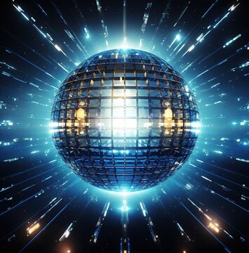 Disco ball background, party, dance floor