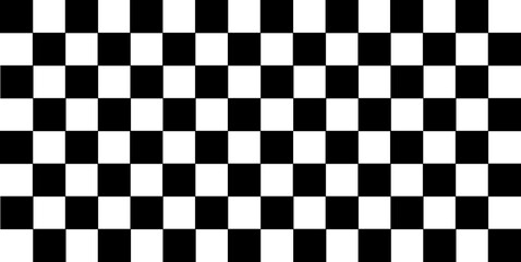 Fototapeta premium Black White color square pattern. Picnic blanket texture.