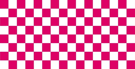 Pink White color square pattern. Picnic blanket texture.