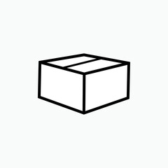 3D Box Icon. Package Symbol - Vector.