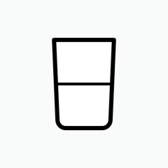 Glass of Water. Request to Drink. Needed When Thirsty. Applied as Trendy Symbol for Design Elements, Websites, Presentation and Application - Vector. 