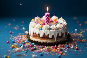 Birthday Cake with candles birthday party