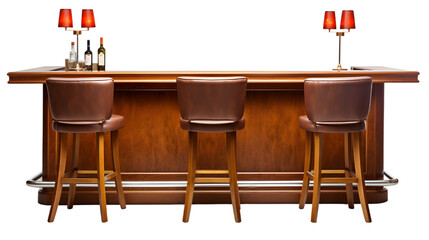 Bar counter isolated on transparent background