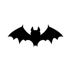 Fototapeta premium Halloween bat silhouette vector design isolated on white background.