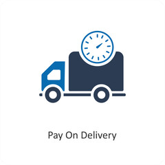 Pay On Delivery icon concept