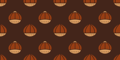 Chestnut pattern wallpaper. Chestnut symbol vector.