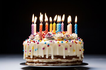 Birthday Cake with candles birthday party