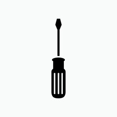 Screwdriver Icon. Repair, Tool Symbol - Vector