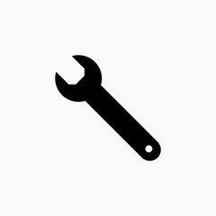 Wrench Icon. Repair, Setting. Mechanics, Maintenance Symbol for Design, Presentation, Website or Apps Elements  – Vector.