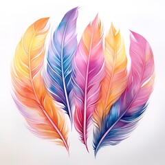 watercolor feather background