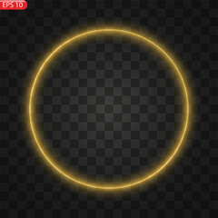 A golden flash flies in a circle in a luminous ring.