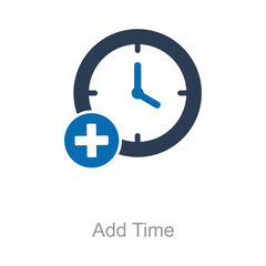 Add Time and time icon concept