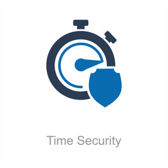 Time Security and time icon concept