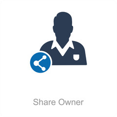 Share Owner and owner icon concept