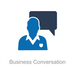 Business Conversation and chat icon concept