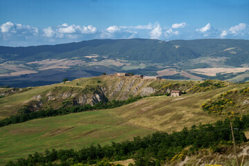 Naklejka premium Rural landscape in Tuscany near Radicofani