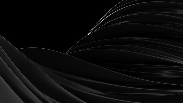 Abstract black background Illustration. 3d rendering