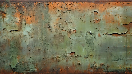 Old rusty metal texture with damaged paint