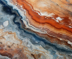 Colorful Marble Texture In A Sectioned Rock