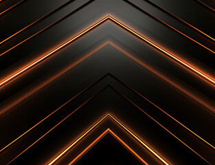 Obraz premium Abstract black wall with yellow illumination