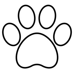 Black animal dog footprint paw, paw stamp, outline © Ekaterina Konyakhina
