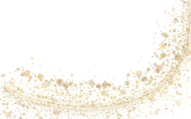 Gold dots of different transparency on white background.