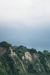 Fototapeta na wymiar 火山噴出物の崖