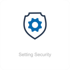 Fototapeta premium Setting Security and protection icon concept