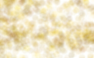 of gold circles in blurry focus. The circles are different sizes and shades of gold. The image has a dreamy, ethereal quality. The circles create a bokeh effect.