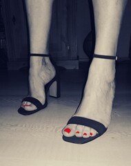 Sexy feet in high heels