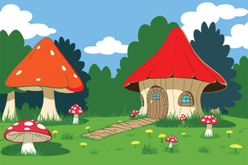 Obraz na płótnie Canvas Fairy House in a forest 06