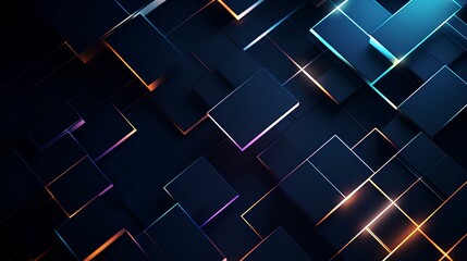 16-bit style image of lines and blocks, minimalistic, background, light color, dark futuristic technology virtual wallpaper. generative AI