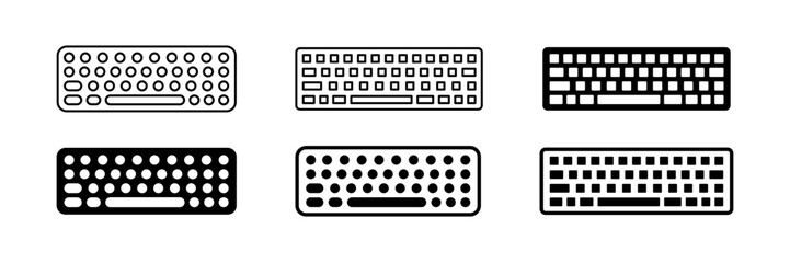 Keyboard icon set. Computer keyboard sign. Keyboard layout icon - obrazy, fototapety, plakaty