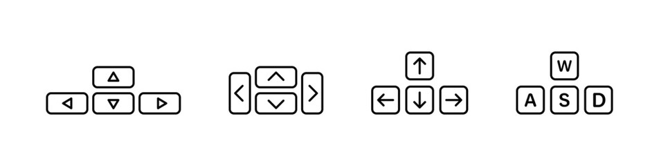 Keyboard icon set. Computer keyboard sign. Keyboard layout icon - obrazy, fototapety, plakaty