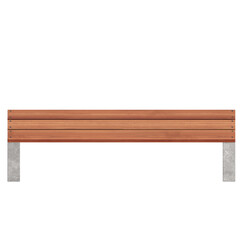 3D rendering illustration of an outdoor bench