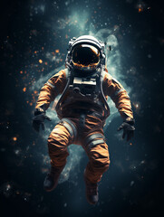 Astronaut Floating in the Vast Emptiness of Space - A Stunning and Surreal Image of Human Exploration Beyond Earth's Atmosphere
Space adventure, exploration of the universe